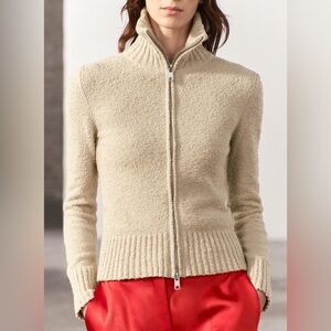 ZARA BOUCLÉ KNIT CARDIGAN